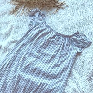 Off the shoulder stripped dress